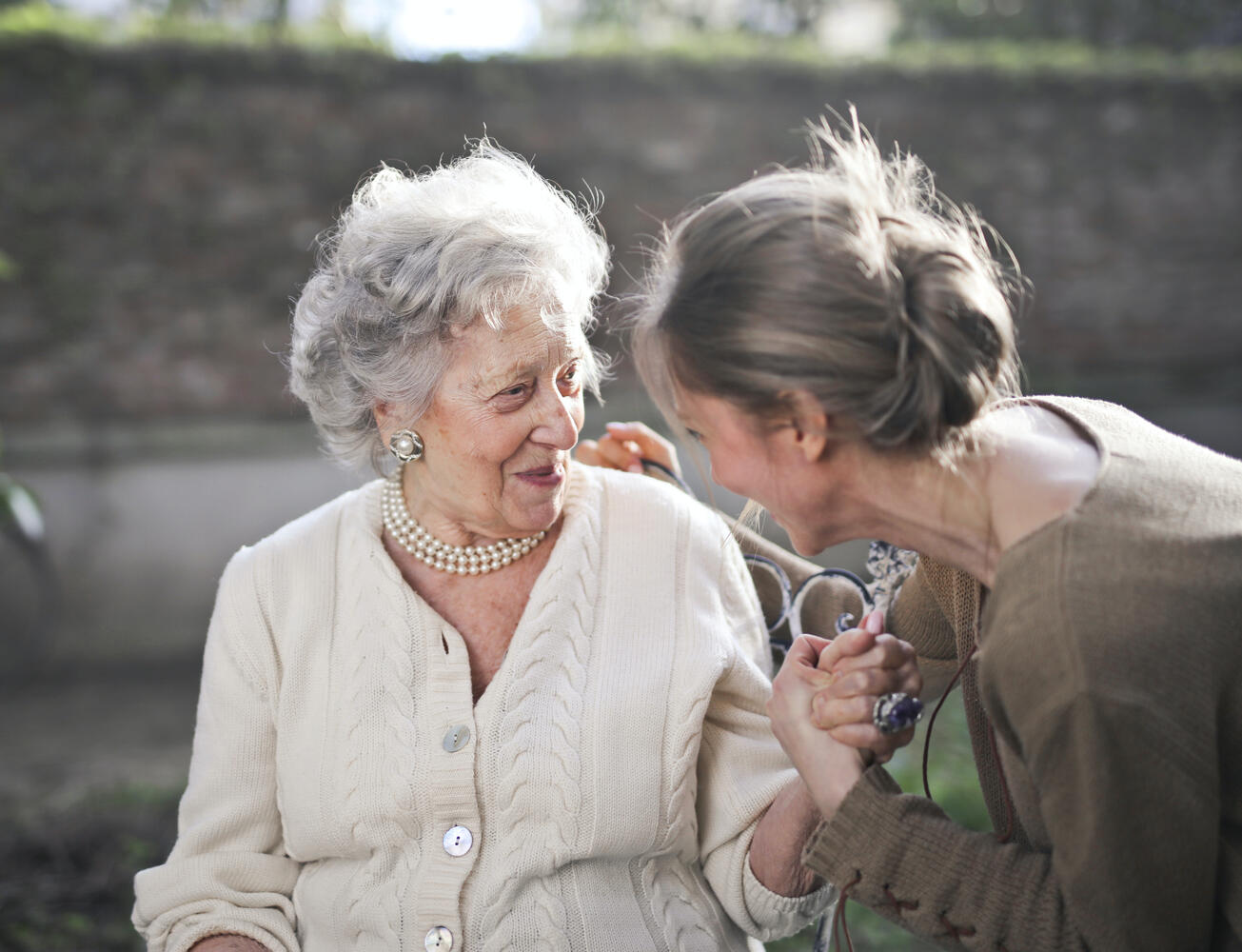 Caregiver with a senior